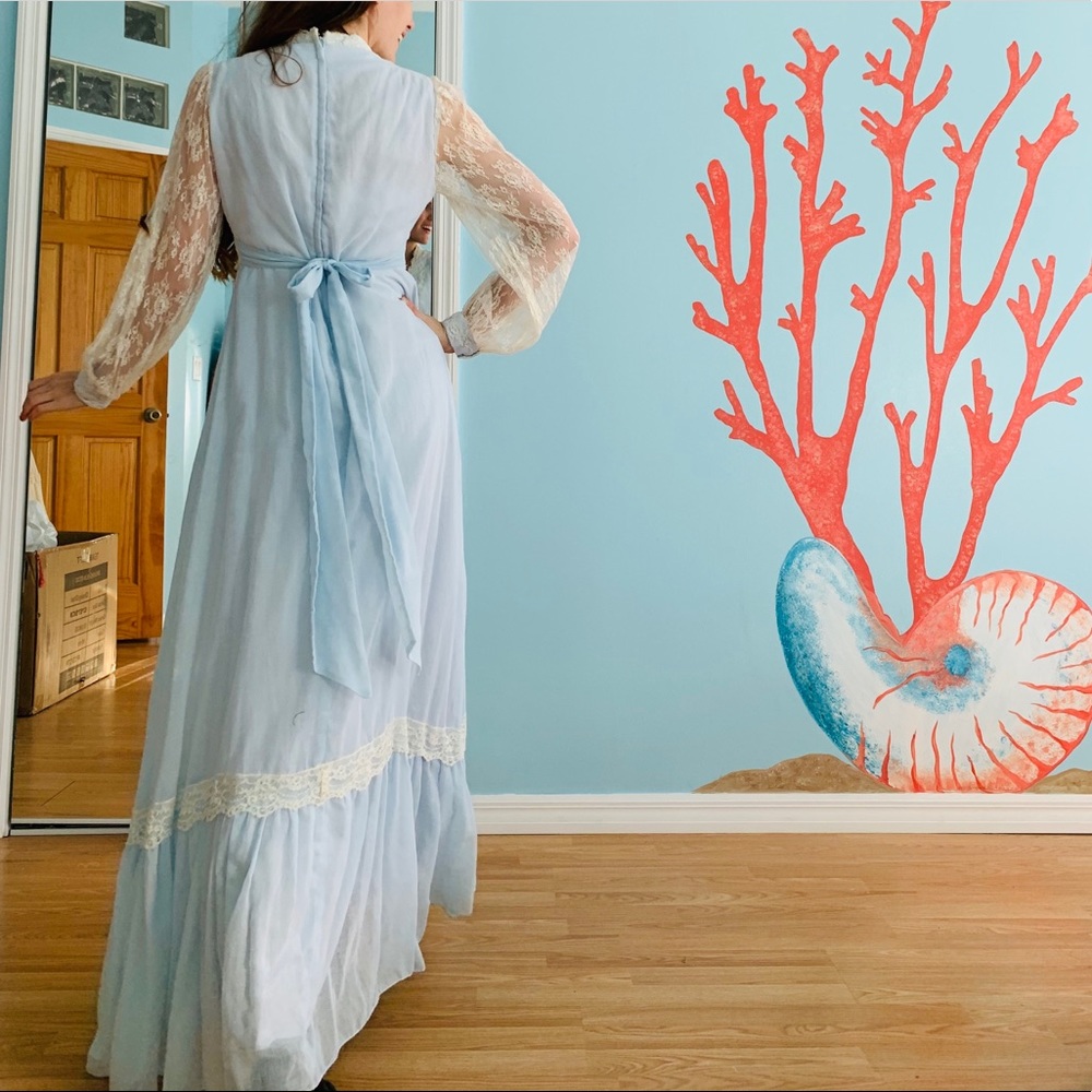 Gorgeous VTG blue 60s/70s dress- JCPenney Fashions - Picture 7 of 12